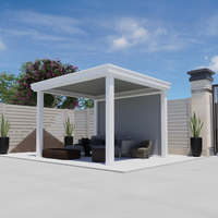 Freistehende Pulverbeschichtete Aluminium-Pergola mit Lamellendach und Regenschutzsystem für Terrasse/Balkon