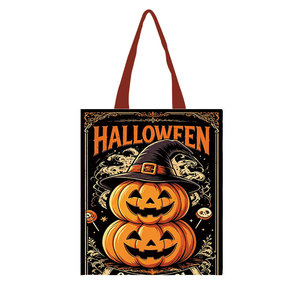 Wholesale Large Capacity <b>Canvas</b> Shoulder Bag <b>Canvas</b> <b>Tote</b> Bag with Halloween Pattern Utility <b>Canvas</b> <b>Tote</b> Bag - Product Image 3
