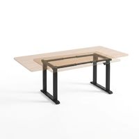 Bureau assis-debout électrique à double moteur et 4 pieds, avec plateau modulable, pour bureau à domicile et poste de travail informatique