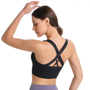 Soutien-gorge de sport Sexy pour l'été, prix Direct usine, Push Up, course à pied, taille Xxl, beauté, dos croisé, sans couture, Bandeau imprimé