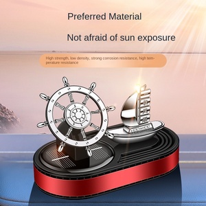 Hélicoptère ventilateur lame voiture parfum <span class=keywords><strong>d</strong></span>ésodorisant dauphin <span class=keywords><strong>d</strong></span>écoration intérieure solaire rotatif voiture aromathérapie diffuseur de parfum - Product Image 2