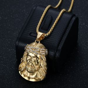 Collar Religioso de Oro Antideslustre, 18K, Acero Inoxidable, Joyería Fina, Collares con Circonitas de Jesucristo para Hombre y Mujer - Product Image 3