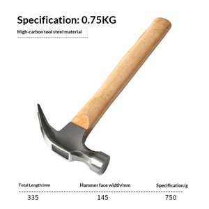 Martillo de carpintería de una pieza de acero con alto contenido de carbono, martillo tipo trompeta, mango de plástico, martillo a prueba de golpes - Product Image 3