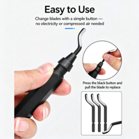 Kit d'outils de débavurage R3000 avec poignée en aluminium et 10 lames, outil de chanfreinage pour le bois, le plastique, l'impression 3D et le métal