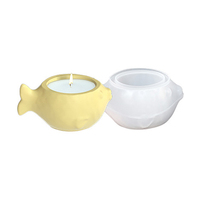 Véritable moule en silicone 3D à motif de poisson à grosse tête pour le bricolage, pot de fleurs succulentes en résine de ciment et de mousse