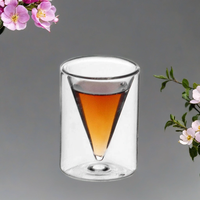 Nouvelle conception, nouvelle mode, verre à shot double paroi en céramique chinoise 30 ml pour boisson