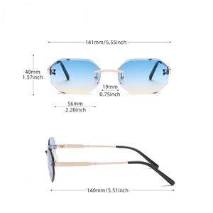Sunray Polarized Euro Edition <b>Sunglasses</b> For Unisex Adults Street Shot Look Gradient Color Fashion And Daily Wear - Product Image 4