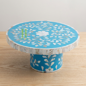 Producto caliente de alta calidad, soporte de pastel con incrustaciones de madreperla, bandeja redonda decorativa para fregona para molde de resina epoxi Ramanda Holiday - Product Image 1
