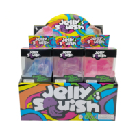 Nouveau style, jouet anti-stress méduse scintillante en gelée, bleu cristal, super doux, à presser, jouet sensoriel, balle à presser pour enfants
