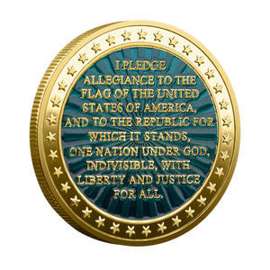 Монета памятная 3D из металла с позолотой и серебрением, коллекционная, с элементами национального герба и флага США - Product Image 3