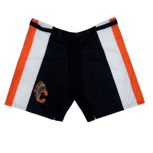 Pantalon de hockey sur glace de haute qualité, personnalisable par sublimation, 100 % polyester, taille élastique, ceinture et fermetures éclair ajustables - Product Image 1