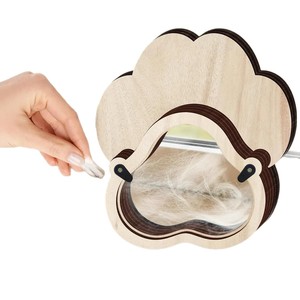 Wooden Pet Paw Photo Frame Fur Collection Display Stand For Dog Cat <b>Memorial</b> <b>Gift</b> Customized Shape Handmade Decorative - Product Image 3