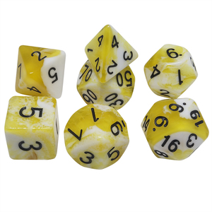 Bicolore avec Nombre D'or Polyédrique En Plastique 7-Dé Dés Ensemble pour <span class=keywords><strong>Donjons</strong></span> <span class=keywords><strong>et</strong></span> <span class=keywords><strong>Dragons</strong></span> - Product Image 1