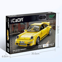 C51079 Coche de Carreras Amarillo con Control Remoto Programable, Bloques de Construcción Educativos de Plástico ABS, Juguete para Niños