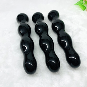 Varita Yoni de Obsidiana Negra con Cuentas, Tapón Anal de Cuarzo, Varita de Cristal de Obsidiana Negra para Pene, Juguete Sexual, Dildo Yoni de Piedra de Obsidiana Negra - Product Image 5
