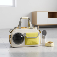 Sac de transport portable pour chat et chien en tissu Oxford, style capsule, sac à bandoulière, grande capacité, respirant, capacité de 13 kg, pour les sorties