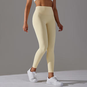 Sbart Pantalon de yoga absorbant la sueur taille haute pour femme Leggings de sport sans ligne embarrassante Vêtements de sport - Product Image 4