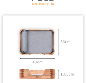 批发可洗豪华大猫宠物狗床带垫木猫窝 - Product Image 4