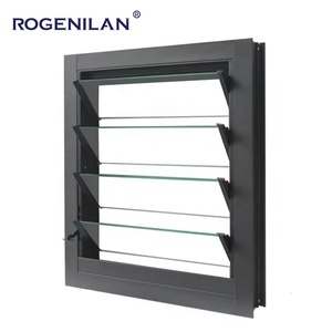 <span class=keywords><strong>Volets</strong></span> extérieurs en aluminium et verre Rogenilan, minimalistes, économiseurs d'énergie, étanches, à double vitrage trempé, avec persiennes - Product Image 3