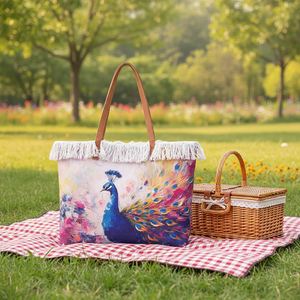 Sac fourre-tout en toile papillon grande capacité, écologique, pour femme - Meilleures ventes - Product Image 3