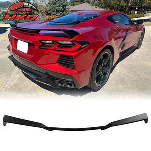 Convient pour Chevrolet Corvette C8 Stingray 2020-2026, style Z51, becquet de coffre noir mat - Product Image 1
