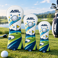 Sac de voyage portable ASL GOLF en PU imperméable, léger et durable, avec broderie complète, personnalisable, motif imprimé intégral