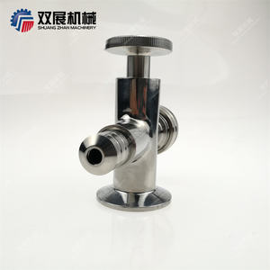 सेनेटरी स्टेनलेस स्टील 304 त्रि दबाना फिटिंग दृष्टि स्तर ग्लास गेज के साथ ऊपरी वाल्व केतली दृष्टि स्तर वाल्व - Product Image 2