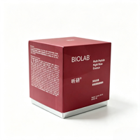 Boîte cadeau rigide carrée pour cosmétiques, emballage personnalisé pour sérum de soin de la peau avec insert de base argenté pour sérum en dose unique, vente en gros