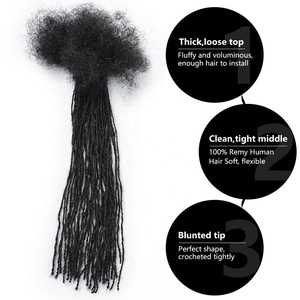 Hot bán tóc con người locs mở rộng <span class=keywords><strong>Tiny</strong></span> chị dreadlocks nguyên tóc con người mở rộng cho phụ nữ - Product Image 5