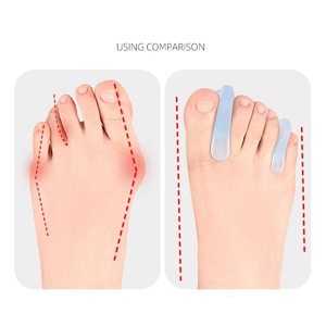 Bahan Sebs pemisah jari Ashaped pemisah spacer jempol Valgus korektor pemisah jari kaki kecil dan menghilangkan rasa sakit tumpang tindih korektor - Product Image 5