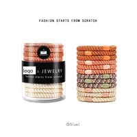 Élastiques à cheveux pour enfants, coloris bonbon, style serviette douce, avec boucle de maintien, moulés par soufflage, pour petites filles