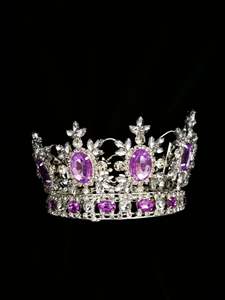 Couronne de reine ronde complète <span class=keywords><strong>Diadème</strong></span> <span class=keywords><strong>Miss</strong></span> World Couronne de reconstitution historique pour femmes - Product Image 2