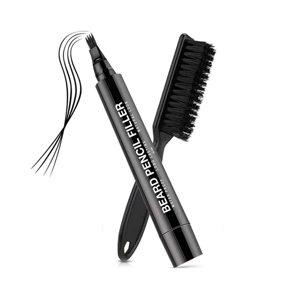2024 düşük adedi Logo mevcut su geçirmez yeni sakal renkli kurşun kalem dolgu ile orijinal sakal kalem sakal dolgu kalem fırça