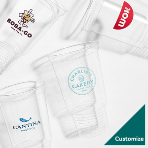 Gobelets à boisson froide PLA de 115 mm de diamètre, 32 oz et 44 oz, avec base ergonomique antidérapante, biodégradables, gobelets géants pour fontaines à soda, transparents - Product Image 5