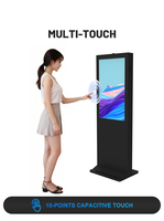 Affichage numérique extérieur LCD 43"55"65" IP65 étanche, totem publicitaire vertical, kiosque