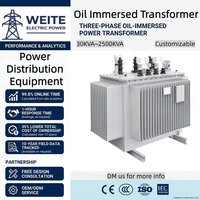 Transformateur de distribution électrique immergé dans l'huile, sur mesure, 11 kV, 500 kVA, 1000 kVA, 1250 kVA, 400 V, pour distribution d'énergie industrielle