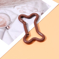 Grosir Gantungan Kunci Bentuk Tulang Berbahan Alloy dengan Lapisan Enamel Warna-warni, Penjepit Pegas, Aksesoris Liontin Kerajinan DIY