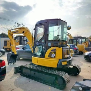 Mini-excavatrice sur chenilles Komatsu PC55 d'occasion en bon état, faible consommation de carburant, utilisation facile pour les petits chantiers - Product Image 4