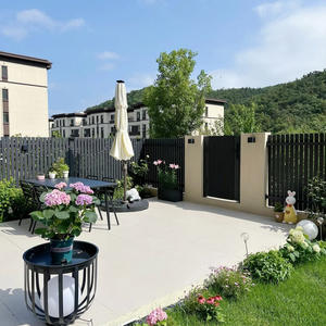 Barandilla Metálica <span class=keywords><strong>Prefabricada</strong></span> Contemporánea para Jardín, <span class=keywords><strong>Balaustrada</strong></span>, Cerramiento de Parque, Terraza, Balcón, Valla de Hierro Forjado para Familias, Galvanizado en Caliente - Product Image 6