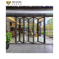 Porte pliante en verre en alliage d'aluminium - Design moderne à double battant pour villa, patio et espaces de vie intérieurs-extérieurs