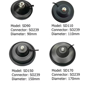 ฐานแม่เหล็กยึดเสาอากาศ SO239 UHF ตัวเมีย 4 ขนาด เส้นผ่านศูนย์กลาง 90 มม. 110 มม. 150 มม. 170 มม. ฐานแม่เหล็กแรงสูง พร้อมสาย RG58 ยาว 5 เมตร (16.4 ฟุต) - Product Image 2