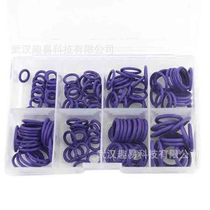 Automotive Air Conditioning O-<b>Ring</b> <b>Rubber</b> Gaskets Purple 145 Pcs 8 Grid Epdm Sealing Kit - Product Image 4