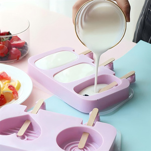 Molde de silicona de grado alimenticio con diseños de muñeco de nieve de dibujos animados, elipse y conejo, ecológico, reutilizable, apto para lavavajillas, para helado y paletas DIY - Product Image 6