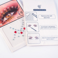 Autocollants 5D auto-adhésifs en strass pour le visage, bijoux en résine, décalcomanies artistiques pour le corps, accessoires brillants et étincelants pour festivals et fêtes