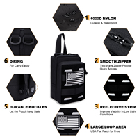 Pochette pour trousse de premiers soins Molle avec logo personnalisé découpée au laser pour l'extérieur pochette verticale tactique sac EDC pour outils de camping