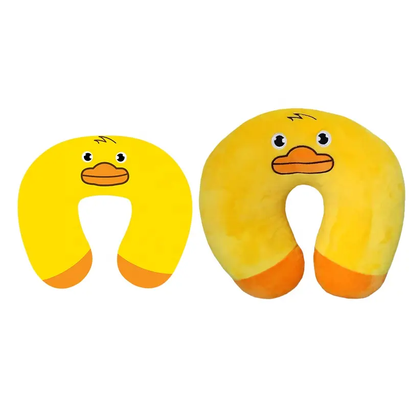 Hot Selling Qrange Yellow Cartoon Animal Duck Plush Pillow Toy Orange Plush Pillow Animal Pillow Plush Toy