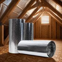 Rouleau d'isolation thermique en aluminium à bulles de taille personnalisée pour toit/mur