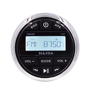 Boat Yacht golf cart marine audio kit gauge style <b>stereo</b> radio BT 6.5''coaxial 4x45W USB adapter Antenna - Product Image 1
