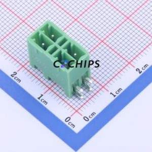 KF2EDGKRH-3.5-2*2P Plug-in Terminal Block Bent Lead Through Hole,P=3.5mm Board-to-Board / Socket - Closed 2x2P 3.5mm Green - Product Image 1