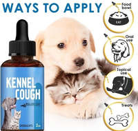 Traitement liquide contre la toux des chiens en gros d'usine, gouttes contre la toux du chenil pour chiens et chats, respiration avec racine de guimauve et feuille de molène